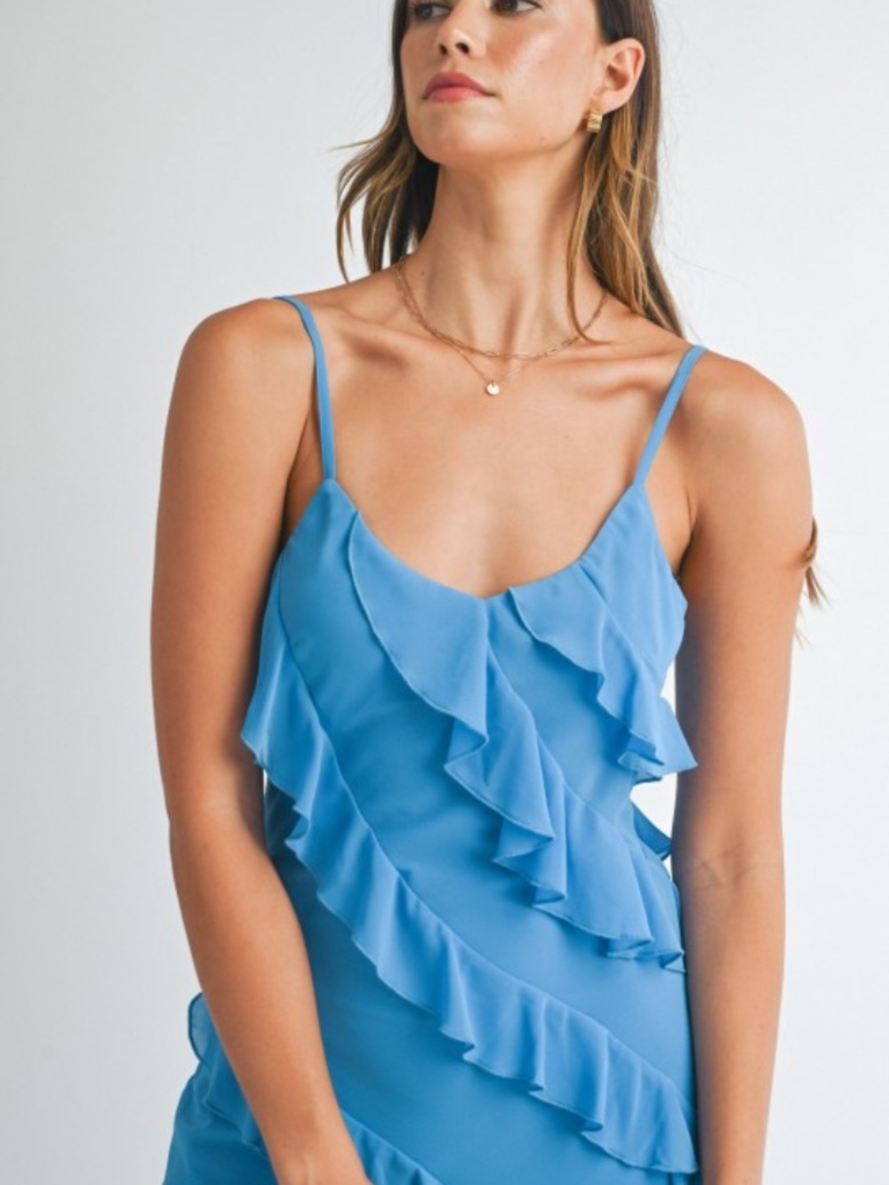 Asymetrical Tiered Ruffled Maxi Dress - Picture 6 of 6
